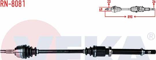 Veka RN-8081 - Drive Shaft autospares.lv