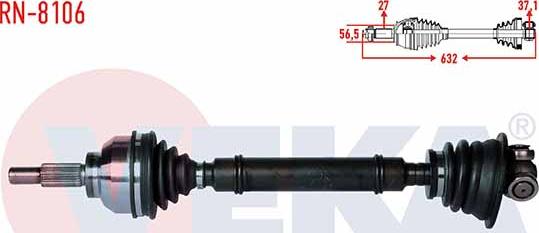 Veka RN-8106 - Drive Shaft autospares.lv