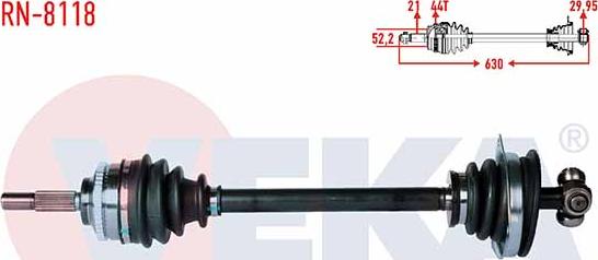 Veka RN-8118 - Drive Shaft autospares.lv