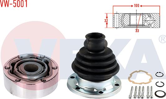 Veka VW-5001 - Joint Kit, drive shaft autospares.lv