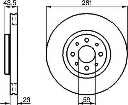 VEMA 98255 - Brake Disc autospares.lv