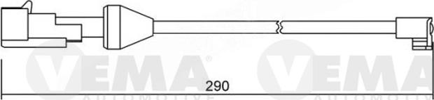 VEMA 117486 - Warning Contact, brake pad wear autospares.lv