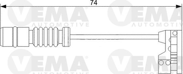 VEMA 117500 - Warning Contact, brake pad wear autospares.lv