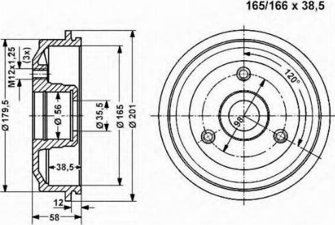 VEMA 801285 - Brake Drum autospares.lv