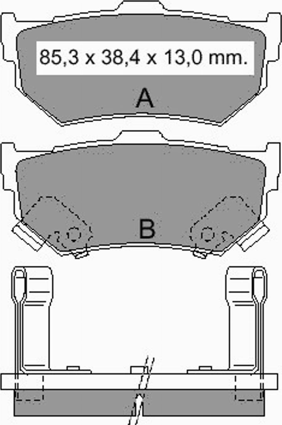 VEMA 834640 - Brake Pad Set, disc brake autospares.lv