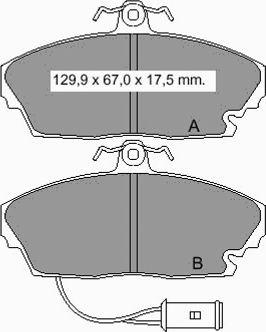 VEMA 835520 - Brake Pad Set, disc brake autospares.lv