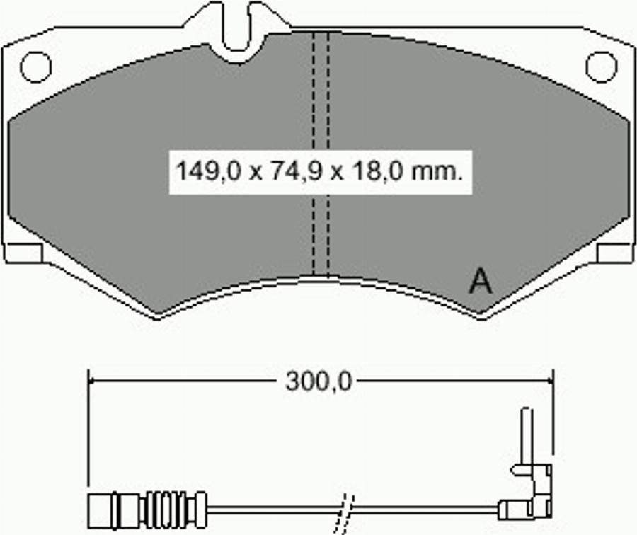 VEMA 831981 - Brake Pad Set, disc brake autospares.lv