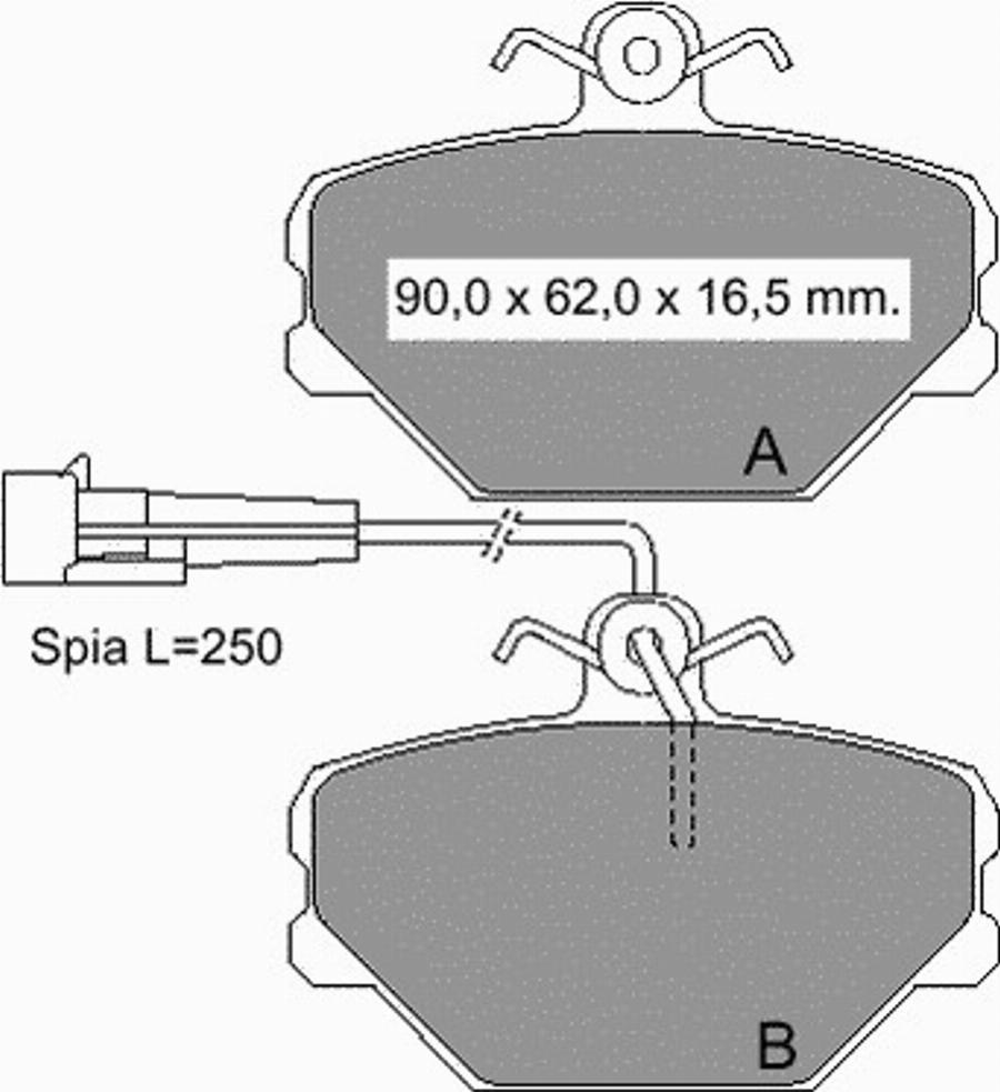 VEMA 833491 - Brake Pad Set, disc brake autospares.lv