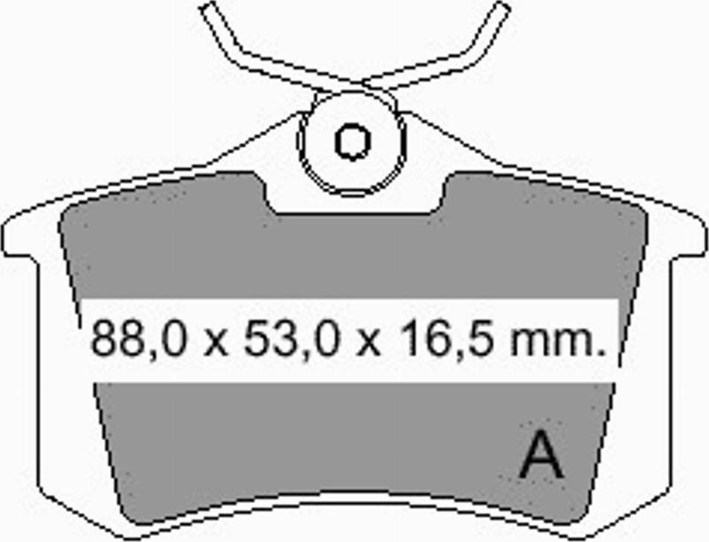 VEMA 833481 - Brake Pad Set, disc brake autospares.lv