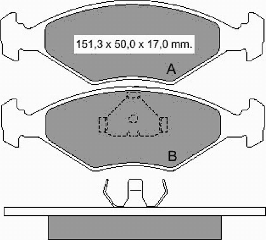 VEMA 833311 - Brake Pad Set, disc brake autospares.lv