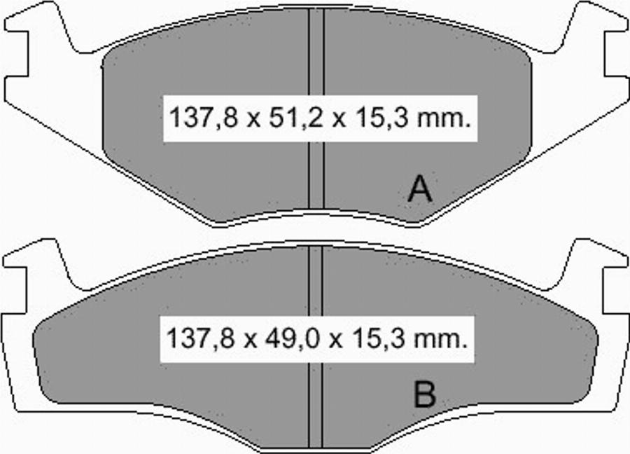 VEMA 832911 - Brake Pad Set, disc brake autospares.lv