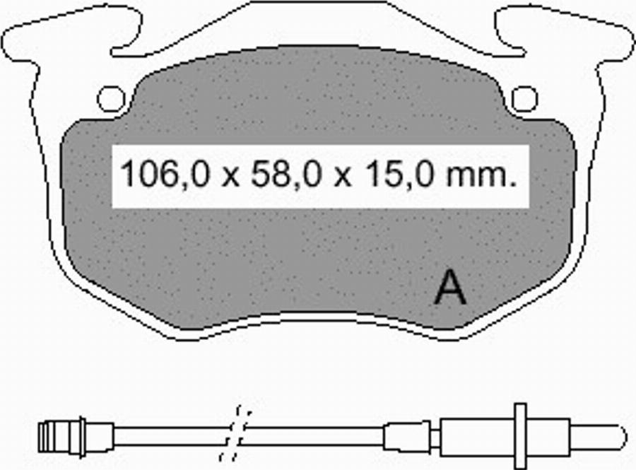 VEMA 832562 - Brake Pad Set, disc brake autospares.lv