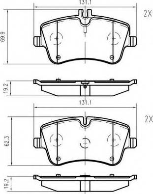 VEMA K618300 - Brake Pad Set, disc brake autospares.lv