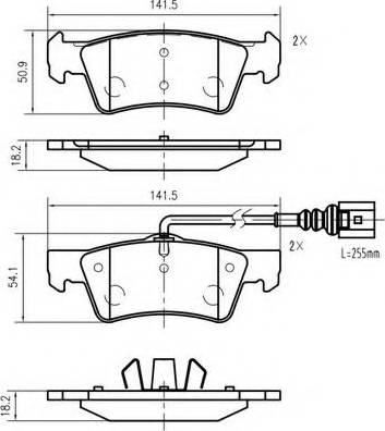 VEMA K631300 - Brake Pad Set, disc brake autospares.lv