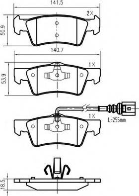 VEMA K631301 - Brake Pad Set, disc brake autospares.lv