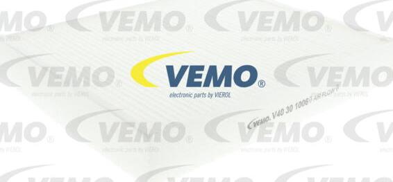 Vemo V40-30-1006 - Filter, interior air autospares.lv