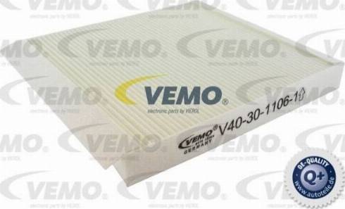 Vemo V40-30-1106-1 - Filter, interior air autospares.lv