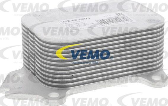 Vemo V22-60-0003 - Oil Cooler, engine oil autospares.lv