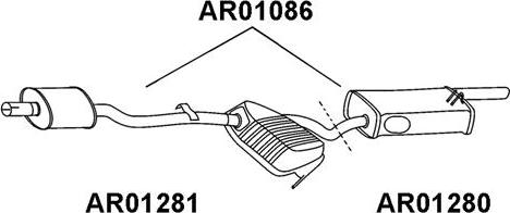 Veneporte AR01086 - End Silencer autospares.lv