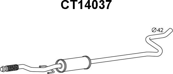 Veneporte CT14037 - Front Silencer autospares.lv