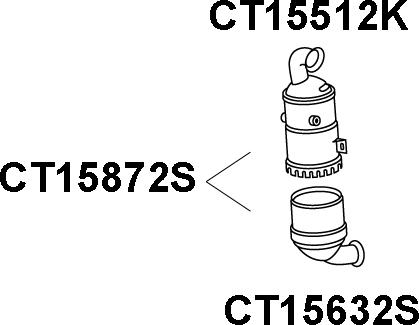 Veneporte CT15872S - Soot / Particulate Filter, exhaust system autospares.lv