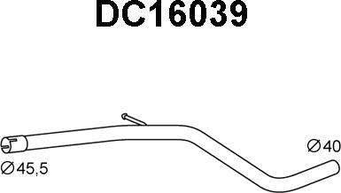 Veneporte DC16039 - Exhaust Pipe autospares.lv