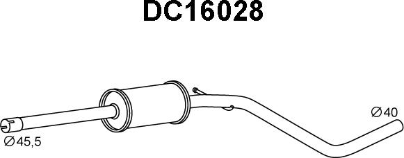 Veneporte DC16028 - Front Silencer autospares.lv