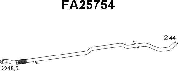 Veneporte FA25754 - Exhaust Pipe autospares.lv