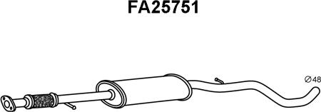 Veneporte FA25751 - Middle Silencer autospares.lv