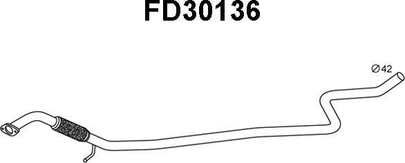 Veneporte FD30136 - Exhaust Pipe autospares.lv