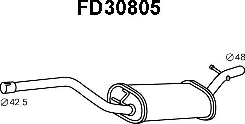 Veneporte FD30805 - Middle Silencer autospares.lv