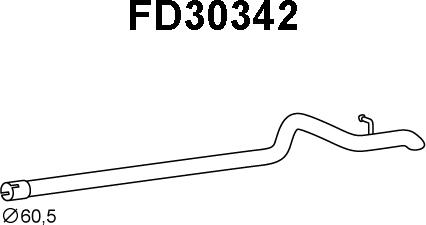 Veneporte FD30342 - Exhaust Pipe autospares.lv