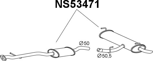 Veneporte NS53471 - End Silencer autospares.lv