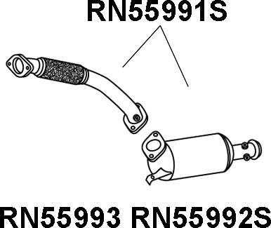 Veneporte RN55991S - Soot / Particulate Filter, exhaust system autospares.lv