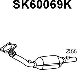 Veneporte SK60069K - Catalytic Converter autospares.lv