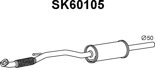 Veneporte SK60105 - Front Silencer autospares.lv