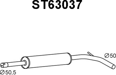 Veneporte ST63037 - Middle Silencer autospares.lv