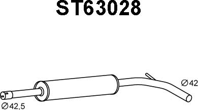 Veneporte ST63028 - Middle Silencer autospares.lv