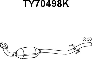 Veneporte TY70498K - Catalytic Converter autospares.lv