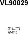 Veneporte VL90029 - Exhaust Pipe autospares.lv