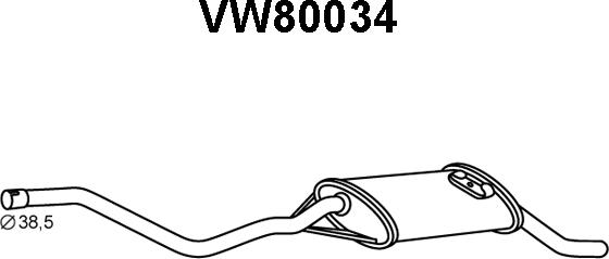 Veneporte VW80034 - End Silencer autospares.lv