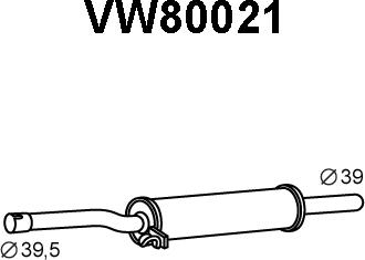 Veneporte VW80021 - Middle Silencer autospares.lv