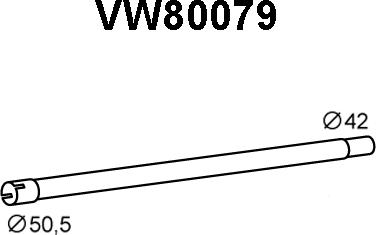 Veneporte VW80079 - Exhaust Pipe autospares.lv