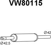 Veneporte VW80115 - Middle Silencer autospares.lv