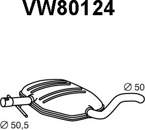 Veneporte VW80124 - Middle Silencer autospares.lv