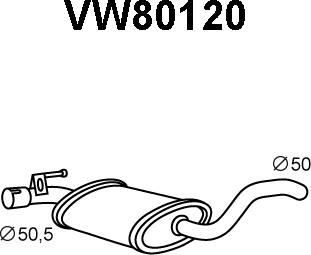 Veneporte VW80120 - Middle Silencer autospares.lv