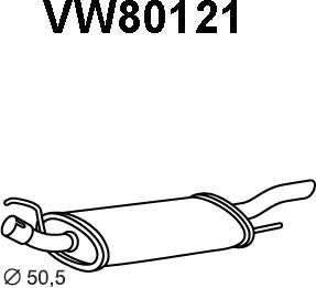 Veneporte VW80121 - End Silencer autospares.lv