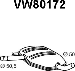 Veneporte VW80172 - Middle Silencer autospares.lv