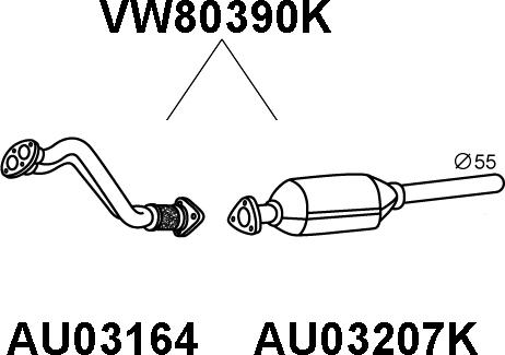 Veneporte VW80390K - Catalytic Converter autospares.lv