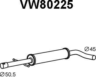 Veneporte VW80225 - Middle Silencer autospares.lv